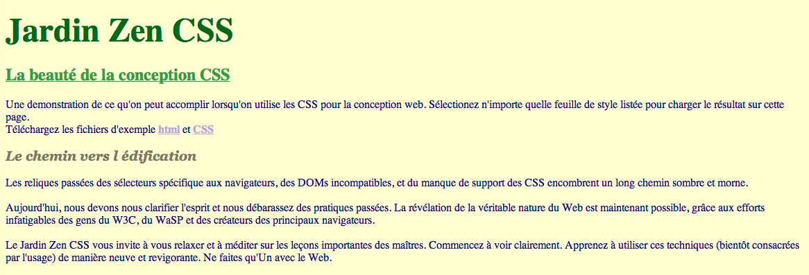  Visualisation de ''gardenWithoutCss.html''