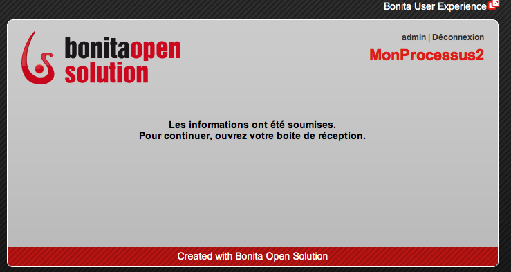 A présent à la fin de la saisie, il faut se reconnecter pour jouer le rôle d'un employé du système (deconnexion).